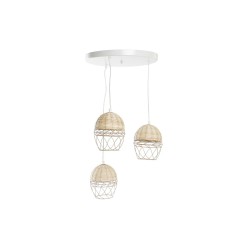 Lustre DKD Home Decor Élégant Blanc et Marron Clair, Éclairage Domestique
