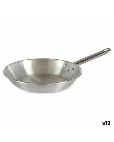 Pan Ø 24 cm Zilverkleurig Aluminium 12 Stuks