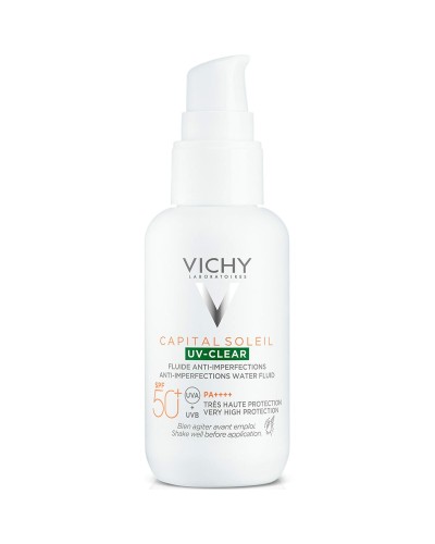 Zonnebrand Lotion Vichy Capital Soleil Uv Clear Anti-Imperfecties Spf 50 (40 ml)
