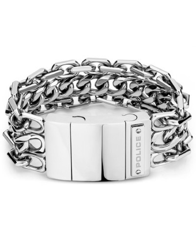 Police Bracciale Uomo Acciaio Nero Maglia Bizantina PEJGB2112602
