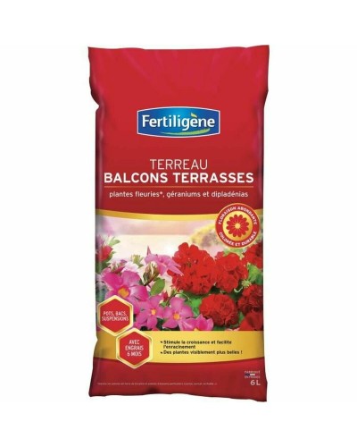Fertiligène Terrazza Blumenerde 6L: Ideal für Blumen und Balkonpflanzen
