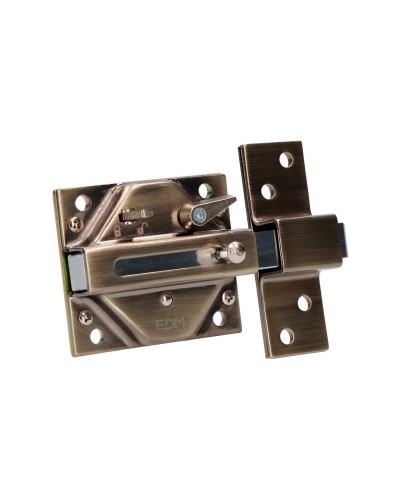 EDM Security Bolt Bronze Steel 73x136mm - Anti-Theft Door/Window
