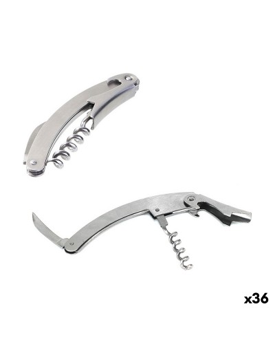 Wooow Edelstahl Korkenzieher mit Kapselheber und Flaschenöffner - 11cm
