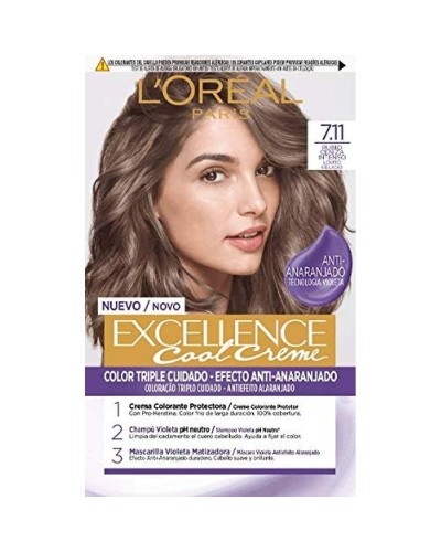 L'Oréal Excellence Cool Creme 7.11 Intensives Aschblond - Permanente Haarfarbe
