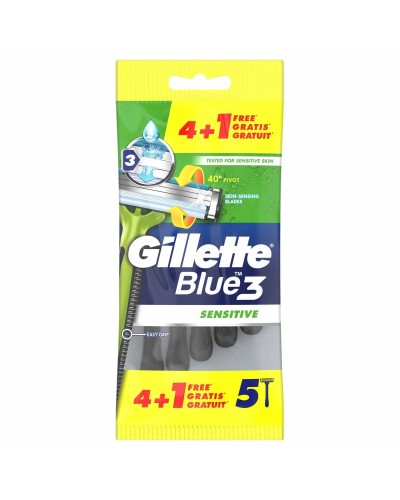 Scheermesjes Gillette Blue Sensitive 5 Stuks