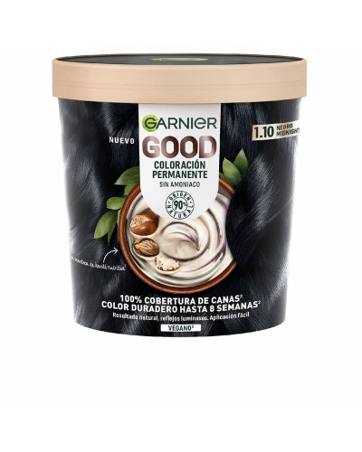 Permanent hårfäg - creme Garnier Good Nº 1.10 Negro Midnight 217 ml Utan ammoniak