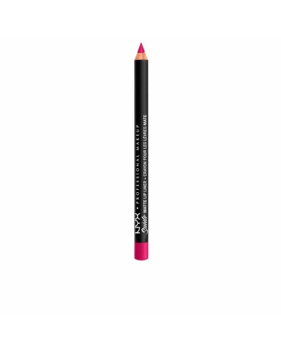 NYX Suede Matte Lip Liner Cold Brew: Intense Fuchsia Pink, 3.5g - Long Lasting
