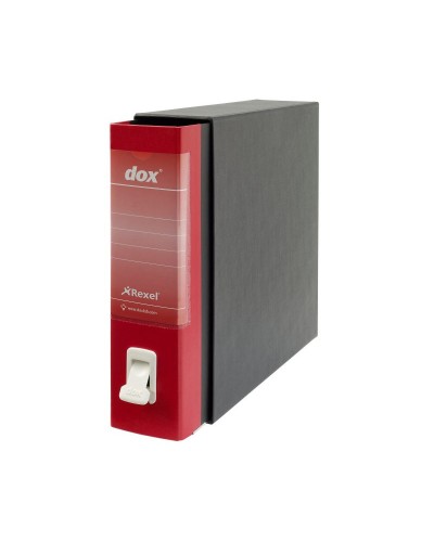Rexel Dox 2 A4 Lever Arch File Red - Recycled Cardboard Customizable
