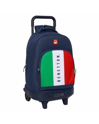 Mochila Escolar Benetton Flag Azul marino 33 x 45 x 22 cm