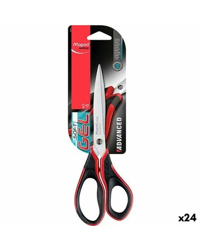 Sax Maped Advanced Soft Gel Röd Svart Rostfritt stål 21 cm (24 antal)