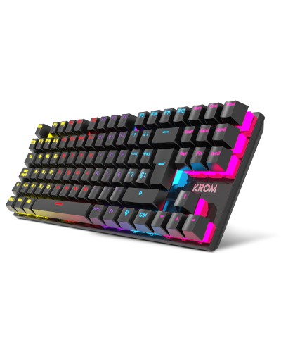 Krom Kasp TKL Mechanische Gaming Tastatur - Schwarz Hintergrundbeleuchtet Kompakt
