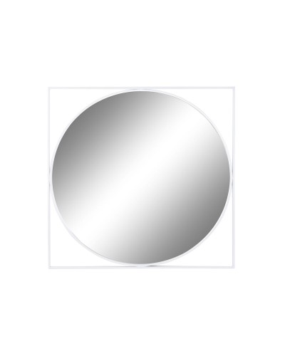 Espejo de Pared DKD Home Decor | Cristal Blanco | Hierro | Dimensiones: 85,5 x 85,5 cm
