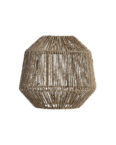Paralume DKD Home Decor in Erba di Mare Naturale, 30x30x28 cm, Illuminazione Artigianale