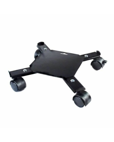 Soporte para Maceta con Ruedas Nature Negro Metal - Porta Plantas Móvil Ø30cm
