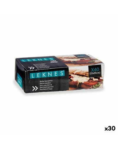Set van herbruikbare zakjes voor voedingsmiddelen 22 x 35 cm Polyethyleen (30 Stuks)