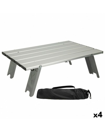 Vouwtafel Aktive Zilverkleurig Aluminium 40 x 13 x 28,5 cm (4 Stuks)