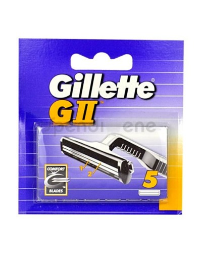 Gillette II Razor Blades - GII Twin Blade Refills (5 Pieces)
