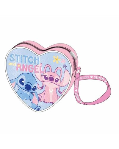 Borsa Tracolla Stitch Rosa - Disney Mini Bag Bambina/Ragazza 15x14x4 cm
