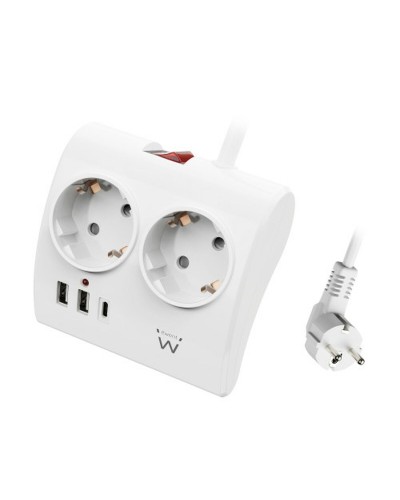 Ewent EW3870 Multiprise 6 Prises avec Câble 1.5m Protection Surtension
