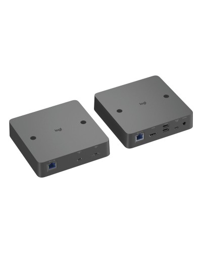 Logitech USB Hub Black - 4 USB 3.0 Ports, Fast Data Transfer
