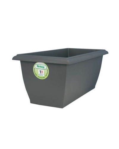 Vaso Riviera Evolution Grigio, 80 x 40 x 32 cm, Plastica Robusta