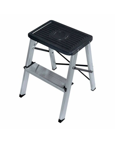 Taburete Plegable EDM de Aluminio, 38 x 14 x 60 cm, Portátil y Resistente.
