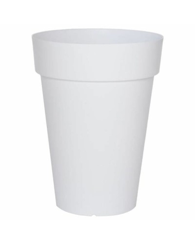 Vaso Rimini Soleilla Bianco, Diametro 50 cm, Altezza 66 cm, per Piante d'Interno ed Esterno