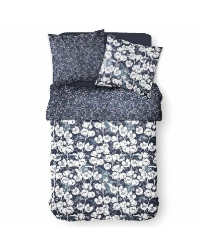 Noorse hoes TODAY Mawira Gebloemd Marineblauw 260 x 240 cm