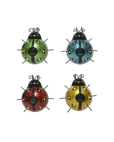 Lumière Solaire LED Coccinelle Lumineo, Décorative, Imperméable, 14,5 x 13 x 5 cm
