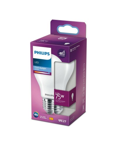 Ledlamp Philips E 8,5 W E27 1055 lm Ø 6 x 10,4 cm (6500 K)