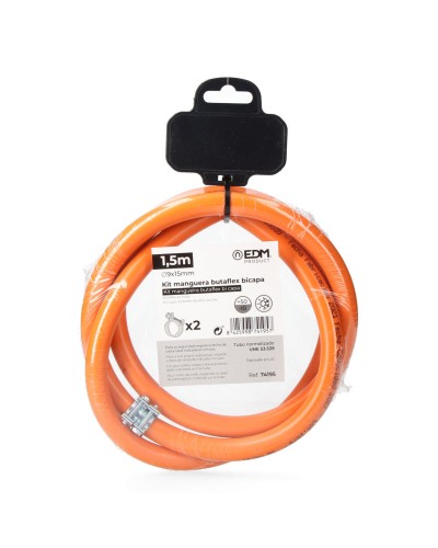 Tubo per Gas Butano Butaflex, Doppio Strato, 9x15mm, 1,5m