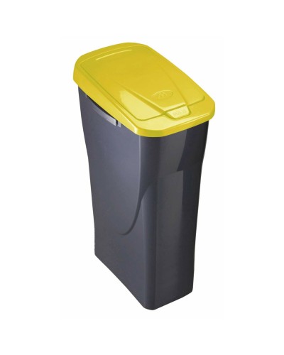 Secchio Mondex Ecobin Giallo per Raccolta Differenziata | 25 Litri con Coperchio