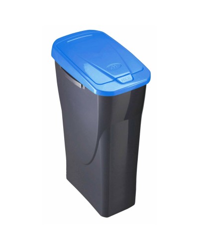 Mondex Ecobin: Cubo de Basura para Reciclaje Azul 25 Litros con Tapa
