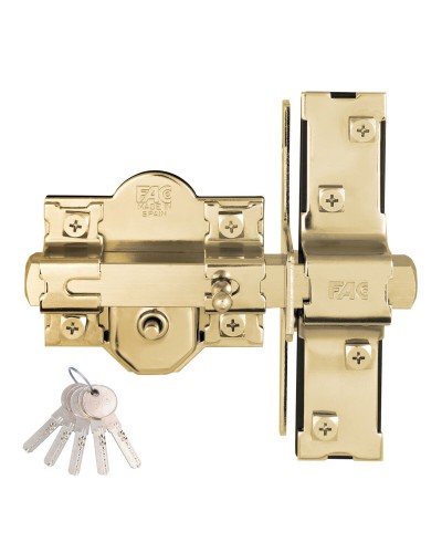 Cerrojo de seguridad Fac 946-rp/80 UVE anti-bumping, dorado, acero, 50 mm
