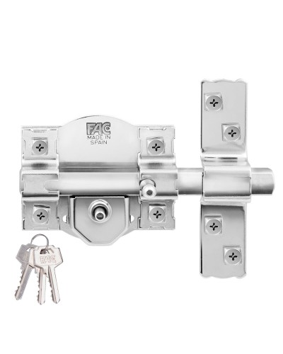Cerrojo de seguridad FAC 300-r/80 niquelado - 40 x 80 mm
