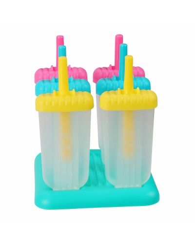 Excellent Houseware Eisformen Mehrfarbig 40 ml aus Polypropylen (6 Stück)
