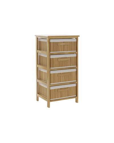 DKD Home Decor Chest of Drawers Natural Bamboo - 4 Drawers Paulownia Wood 42x32x81 cm
