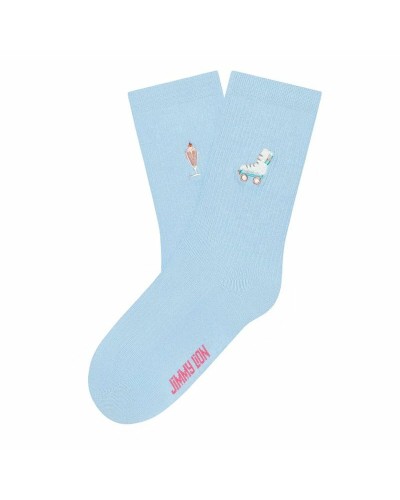 Jimmy Lion Chaussettes Rollin' Ice Cream Bleu - Coton Premium - Taille 36-41
