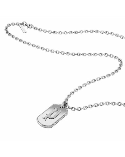 Police Collana Uomo Acciaio Inossidabile Pendente Nero Design Moderno
