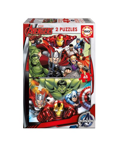 Marvel Avengers Educa Children's Puzzle 2x48 Pieces - Superhero Fun
