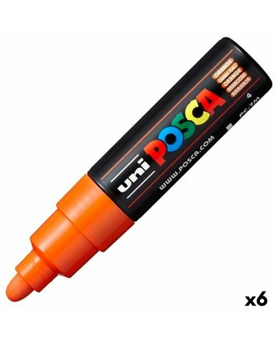 POSCA PC-7M Orange - Marqueurs Peinture Pointe Large 4.5-5.5mm - Set de 6 Pièces
