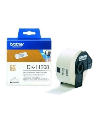 Etiquetas Adhesivas Brother DK-11208, 38x90mm - Rollo de Etiquetas Compatibles
