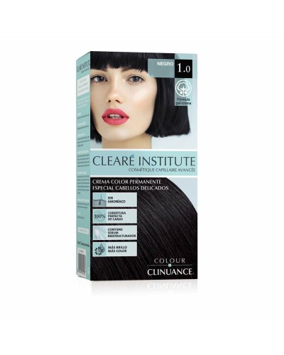 Permanent hårfäg - creme Clearé Institute Colour Clinuance Nº 1.0-negro