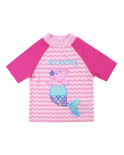 Peppa Pig T-Shirt Bain Fille Rose - Protection UV Mer Piscine

