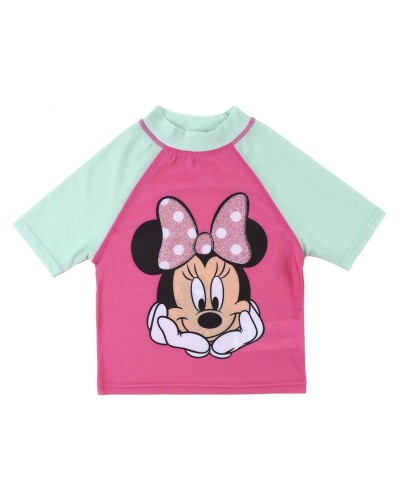 T-shirt Bagno Minnie Mouse Turchese - Protezione Solare UPF 50+
