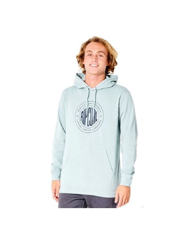Rip Curl Men's Tapler Sweatshirt Light Blue Aquamarine - Crew Neck, Casual
