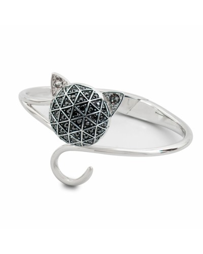 Karl Lagerfeld Anillo Mujer Plata Logo KL Cristales Talla 54
