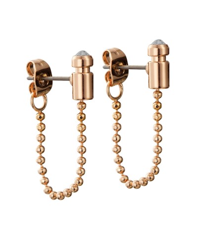 DKNY Women's Drop Earrings Stainless Steel Silver 2cm
