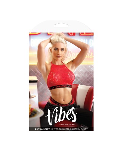 Conjunto de Lencería Fantasía Rojo L/XL - Conjunto de Ropa Interior Sexy
