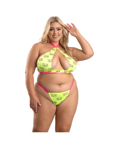 Fantasy Lingerie : Ensemble de Lingerie Vert Taille Queen - Lingerie Sensuelle
